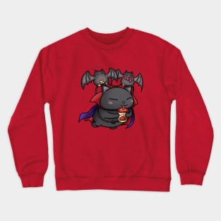 Halloween Cat Vampire Kitty Crewneck Sweatshirt